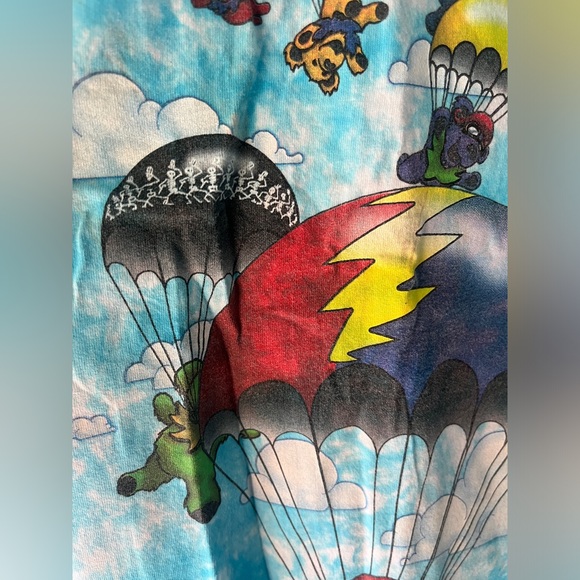 Vintage 1993 Grateful Dead skydiving, dancing bears tie-dye T-shirt - Picture 4 of 16